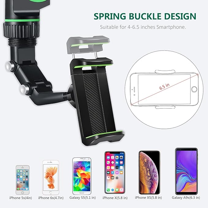 PKYAA Rearview Mirror Phone Mount Holder - Image 7