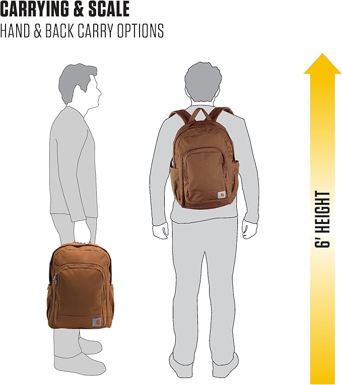 Carhartt 25L Classic Laptop Backpack, Durable Water-Resistant Pack W/ 15" - Image 6