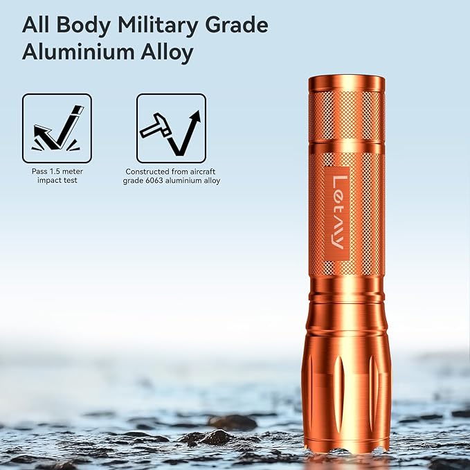 LETMY Tactical Flashlight S2000-2 Pack Bright Military Grade LED Flashlights - Image 6