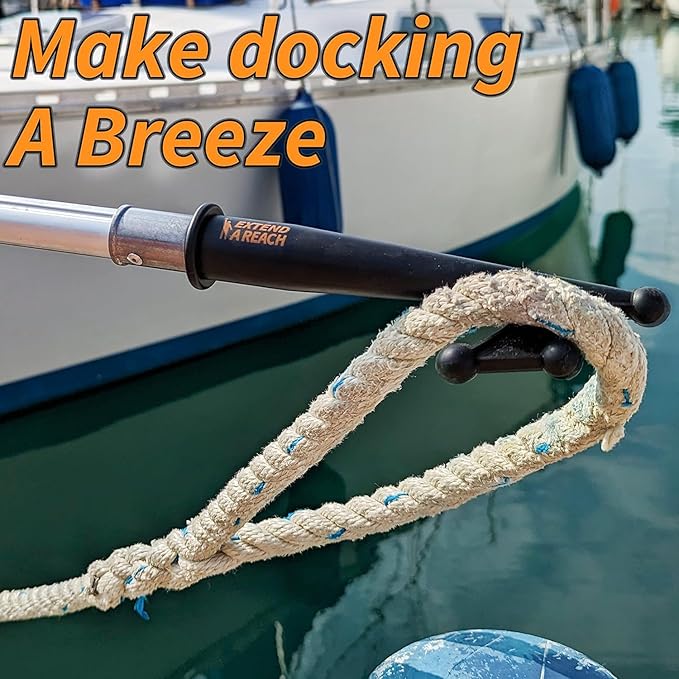 Boat Hook for Docking with Telescoping Extension Pole // Durable, Lightweight - Image 3