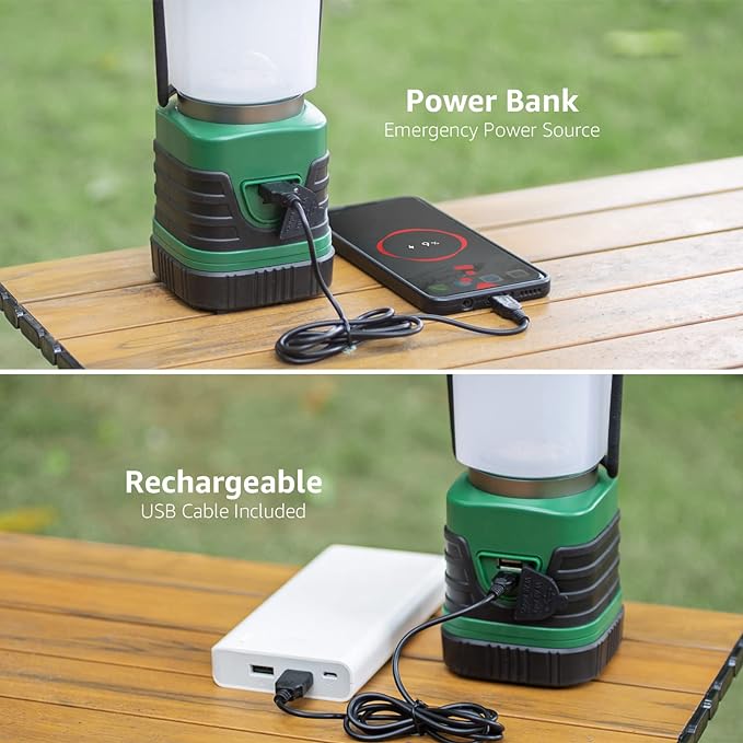 Lighting EVER 1000LM LED Camping Lantern Rechargeable, 4400mAh Power Bank - Image 4