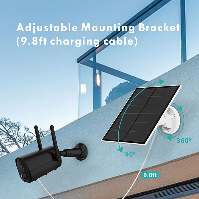 Solar Panel for Security Camera, 5W USB Solar Panel Compatible - Image 5