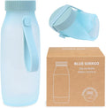 BLUE GINKGO Collapsible Water Bottle – Lightweight, Foldable Silicone Bottle by BLUEGINKGO