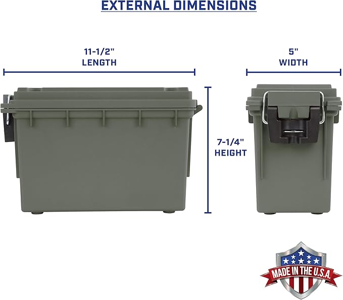 Sheffield 12791 2-Pack Ammo Storage Box, Stackable .30 Cal Field Boxes - Image 2