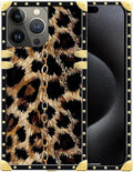 Compatible with iPhone 16 Pro Max Case, Seamless Gold Chain Leopard Luxury by Unknown