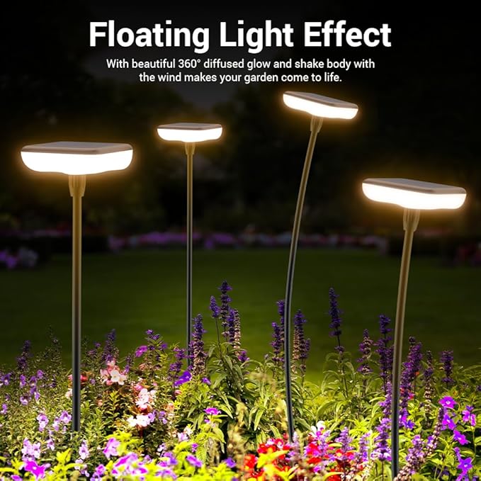 Solar Pathway Lights Outdoor 6 Pack Solar Powered Garden Lights 12H Long - Image 2