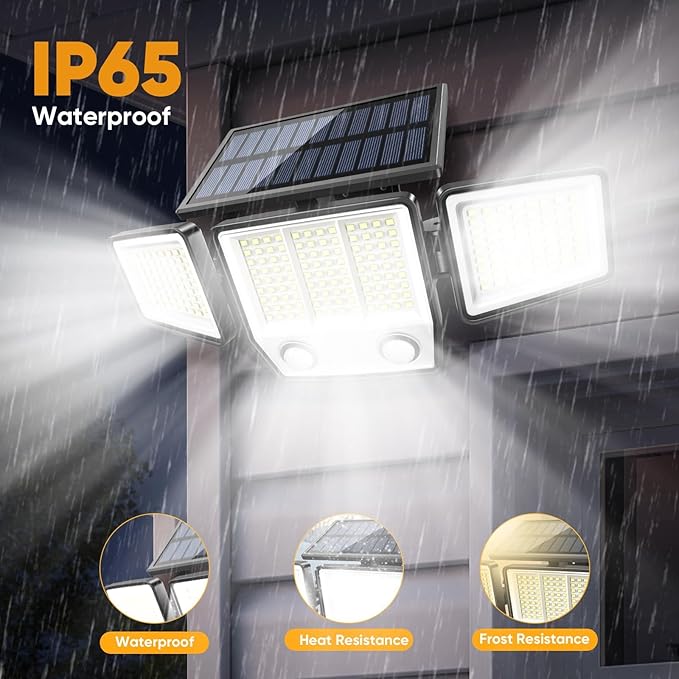 MDCMDCM Solar Motion Sensor Outdoor Lights Waterproof - Image 6