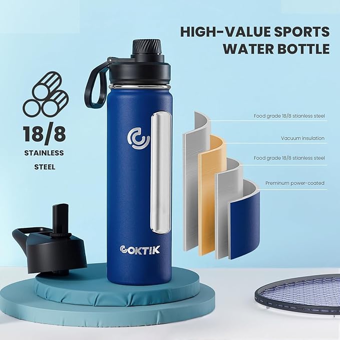 40 Pack 22 oz Sports Water Bottle - Image 3