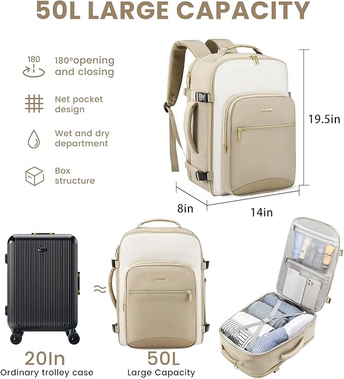 LOVEVOOK 50L Large Travel Backpack - Image 2