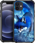 for iPhone 12/12 Pro Case, Snowy Mountain Fox Lake Pattern Graphic Design Girl by FKBRCL4U