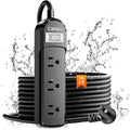 IPX6 Outdoor Power Strip Weatherproof, 15 FT SJT16Awg Extension Cord 3 Wide by CALIONLTD