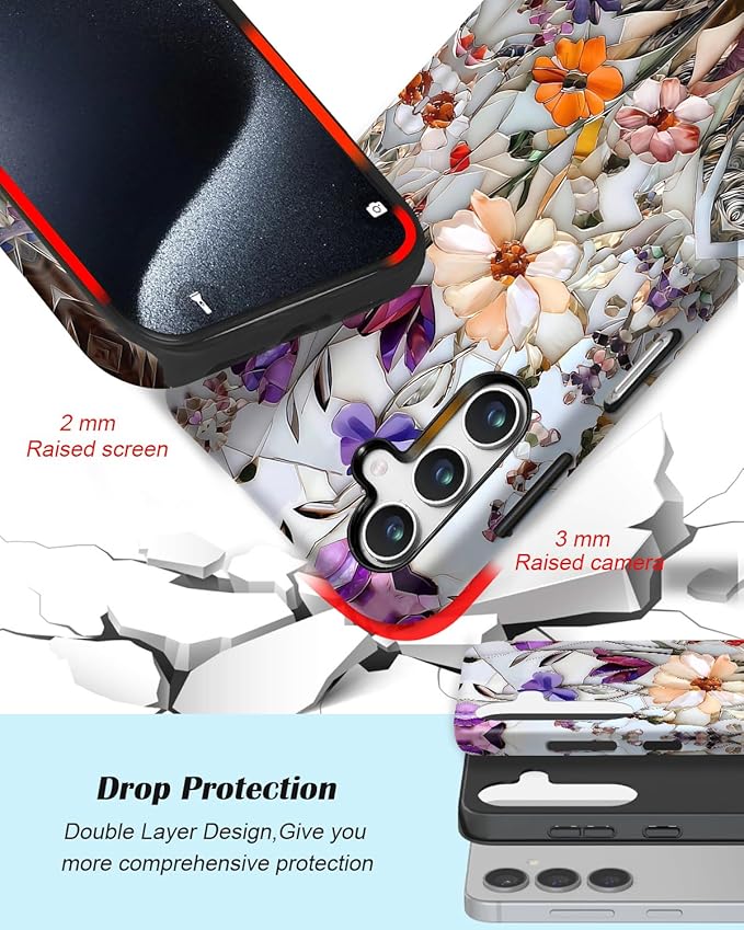 Compatible for Samsung Galaxy A36 5G Case, Dual Layer Heavy Duty 2 in 1 - Image 3