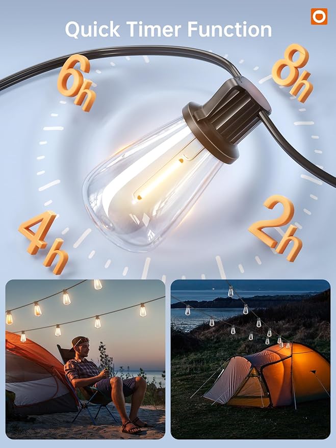 addlon 78FT Solar String Lights Outdoor, Waterproof Solar Powered Outside Lights - Image 5
