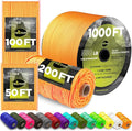 TECEUM Reflective Paracord Rope 1000 – 1000ft/200ft/100ft/50ft – 40+ Colors – by TECEUM