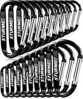 20pcs 2.7" Carabiner Clip Durable Carabeaner Hooks Small Carabiner D Clip by STURME