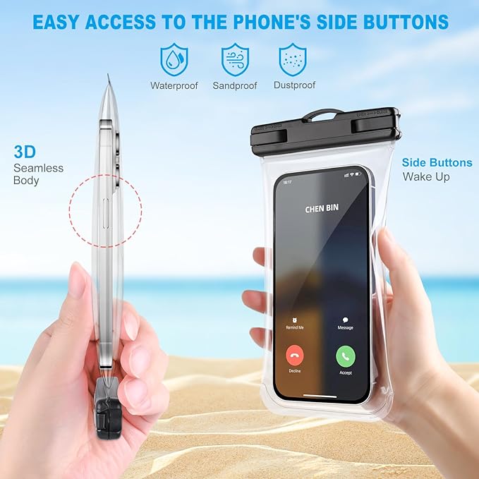 PEDVSTY Waterproof Phone Pouch 2 Pack, IPX8 Waterproof Phone Case - Image 2