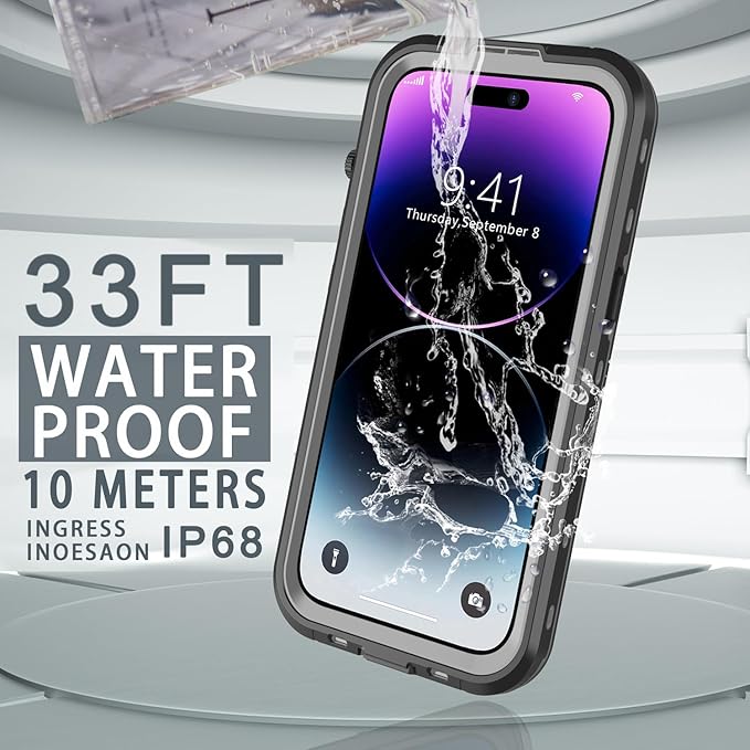 for iPhone 14 Pro Case Waterproof, Full-Body Hard Case Built-in - Image 3