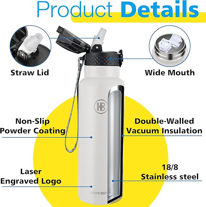 Han's Bottle Sports Water Bottle - 24 Oz - Image 5