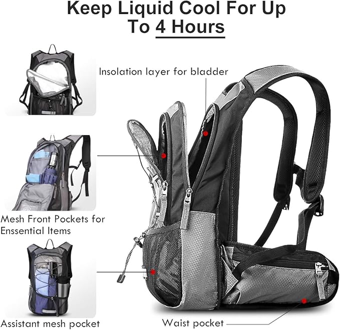 Mothybot Hydration Pack, Insulated Hydration Backpack - Image 2