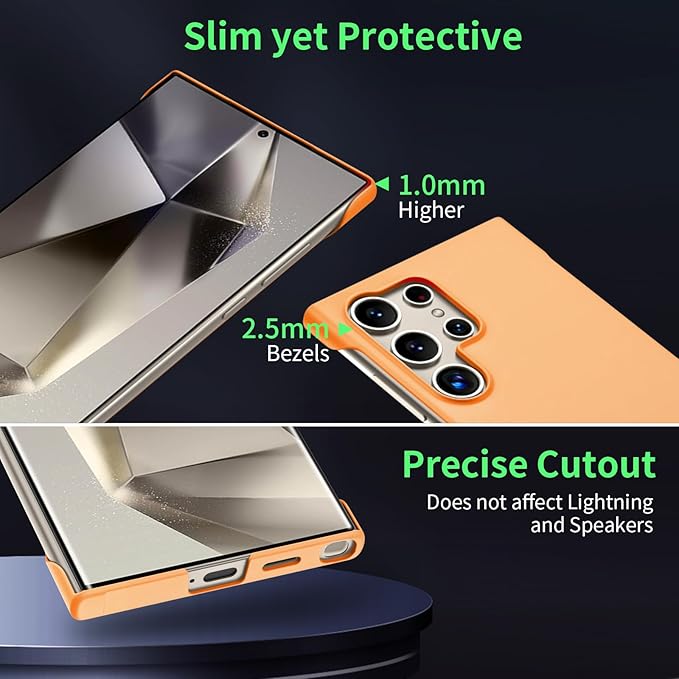 GRECAZO Slim Borderless for Samsung Galaxy S24 Ultra Phone Case 6.8" Ultra-Thin - Image 5