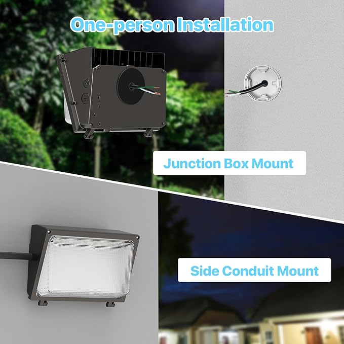 HYPERLITE LED Wall Pack Light: 120W 18000LM Glass Lens Wall Pack LED Exterior - Image 7