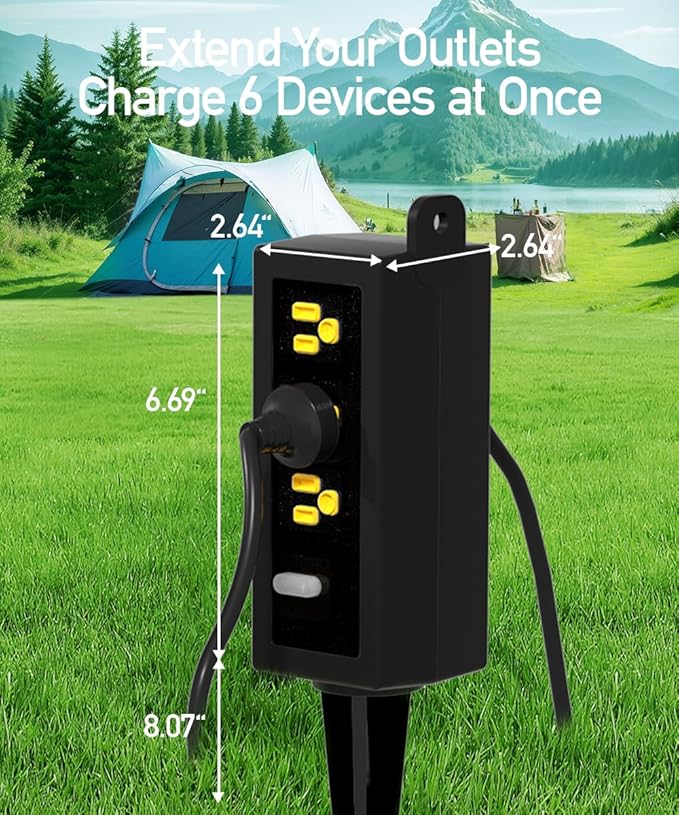 Outdoor Power Strip Weatherproof, ZZJ IP69 Grade Waterproof Surge Protector - Image 8