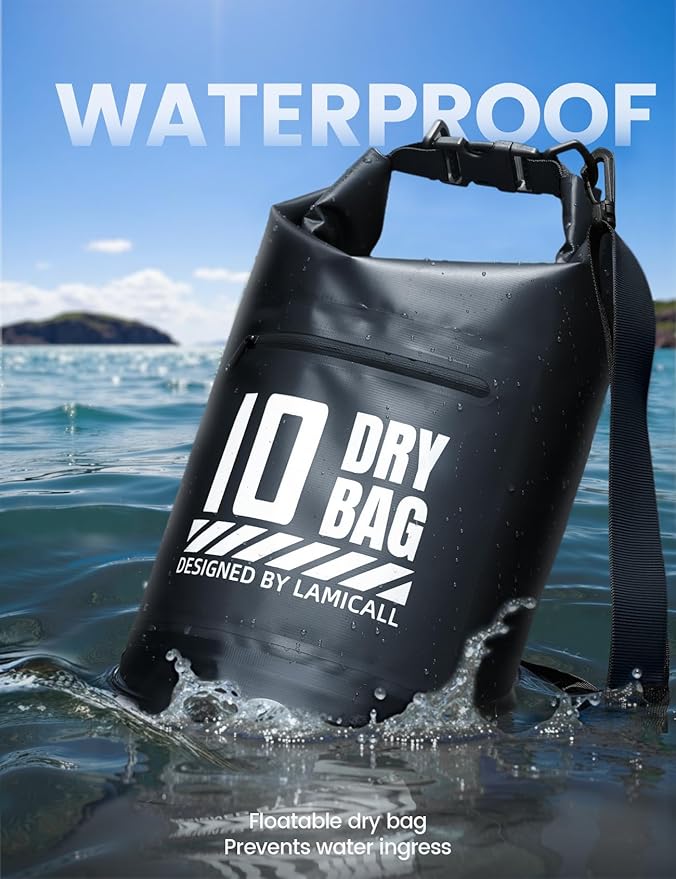 Lamicall Small Dry Bag, Waterproof Bag - 5L/10L/20L/30L/40L Water Proof Bag - Image 3