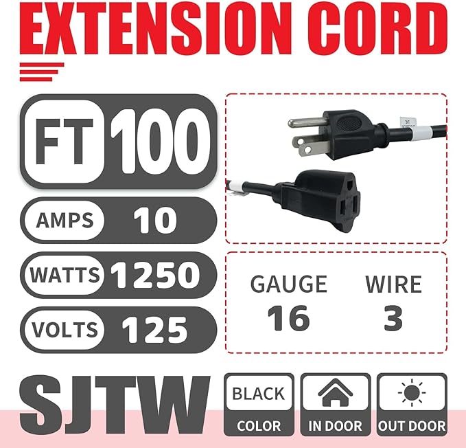 EP 100 Ft Outdoor Extension Cord - Image 2