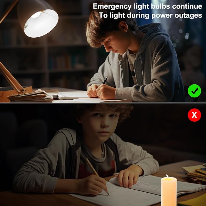 Ostwiki Rechargeable Light Bulbs, 6 Pack Battery Operated Backup Emergency - Image 7