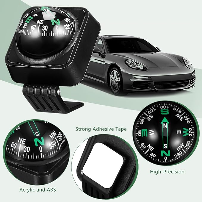 DOITOOL Car Compass Portable Auto Dashboard Ball Compass - Image 8