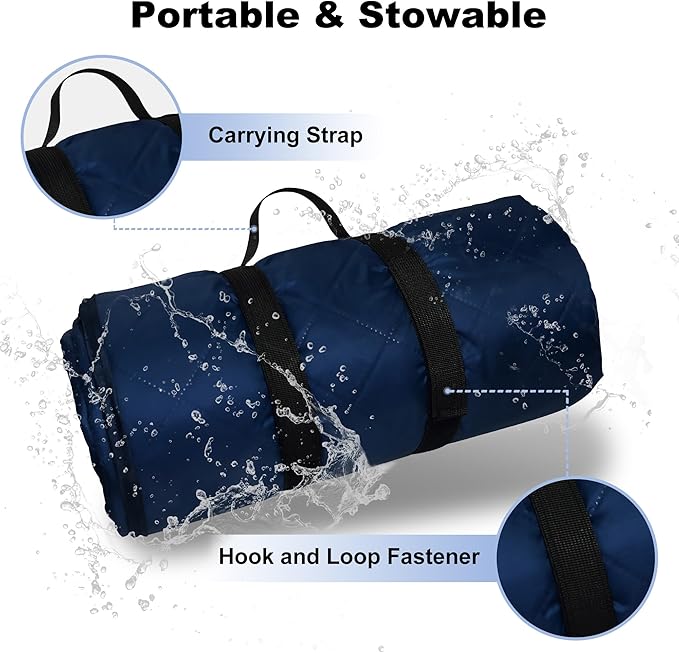 Waterproof Outdoor Blanket 62”X 51” Packable, Stadium Blankets - Image 5