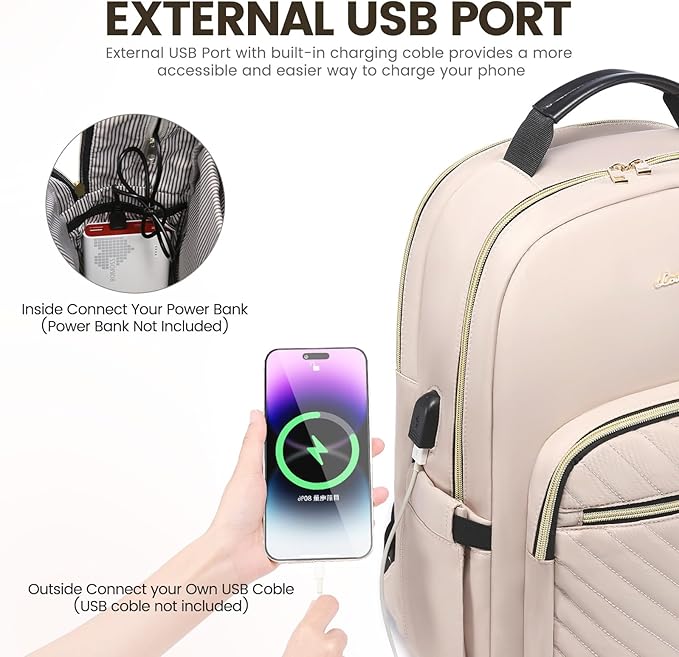 LOVEVOOK Laptop Backpack for Women 15.6 inch, Cute Womens Travel Purse - Image 5