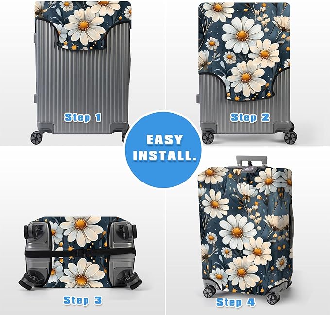 Luggage Cover Protector for 26-28 Inch Suitcases, TSA Approved Elastic Travel - Image 6