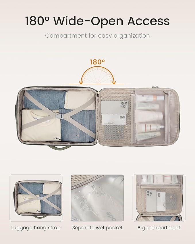 LOVEVOOK 40L Travel Backpack for Women & Men, Airline Approved Carry On Luggage - Image 6
