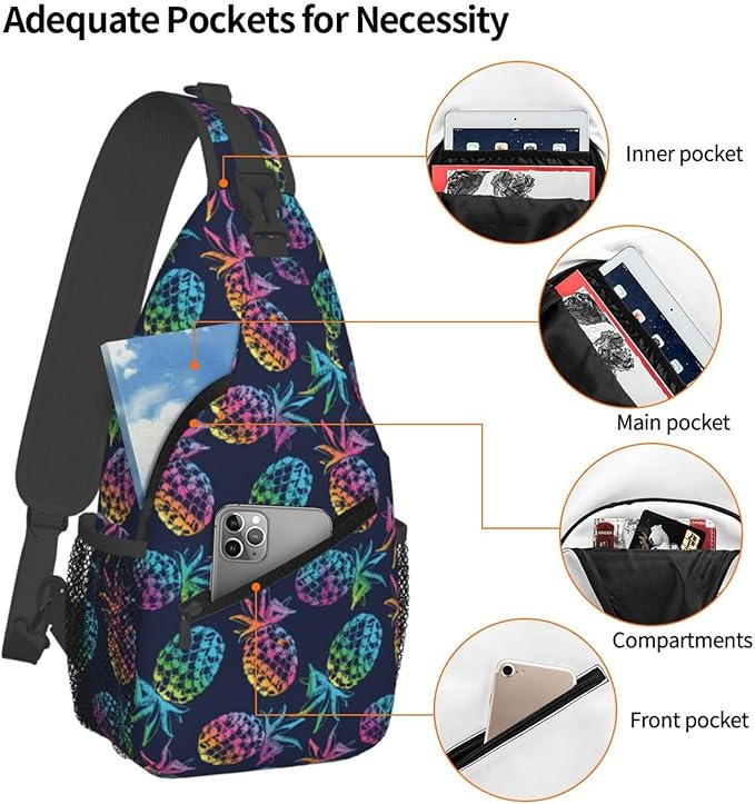 Tropical Fruits Pineapple Sling Bag - Image 4