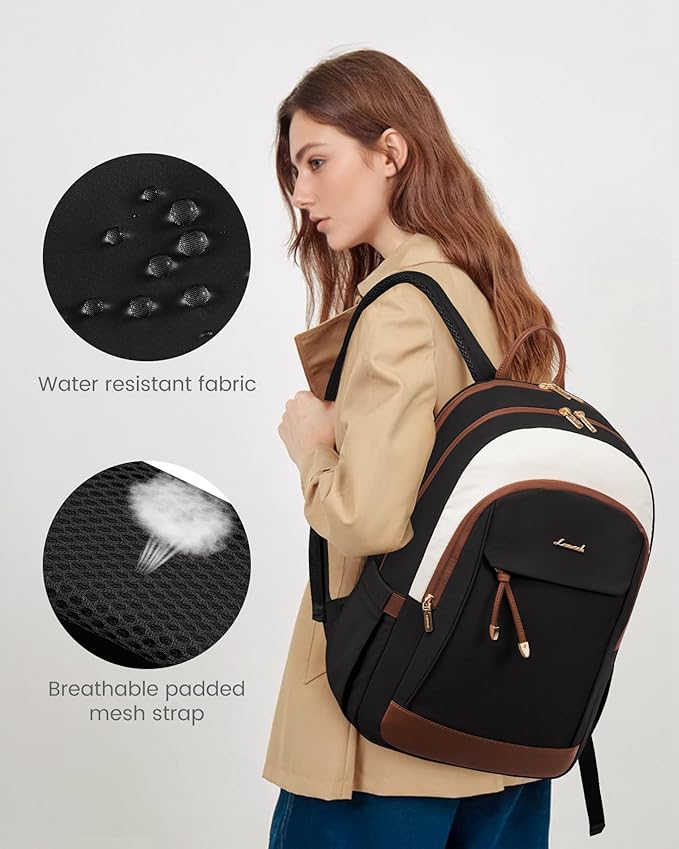 LOVEVOOK Travel Laptop Backpack Women, 15.6 Inch Anti Theft College Backpack - Image 6