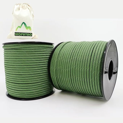2 Pcs 200ft Paracord Rope, Reflective III Parachute Cord 7 Strand Core 550lb by LUOPUTUO