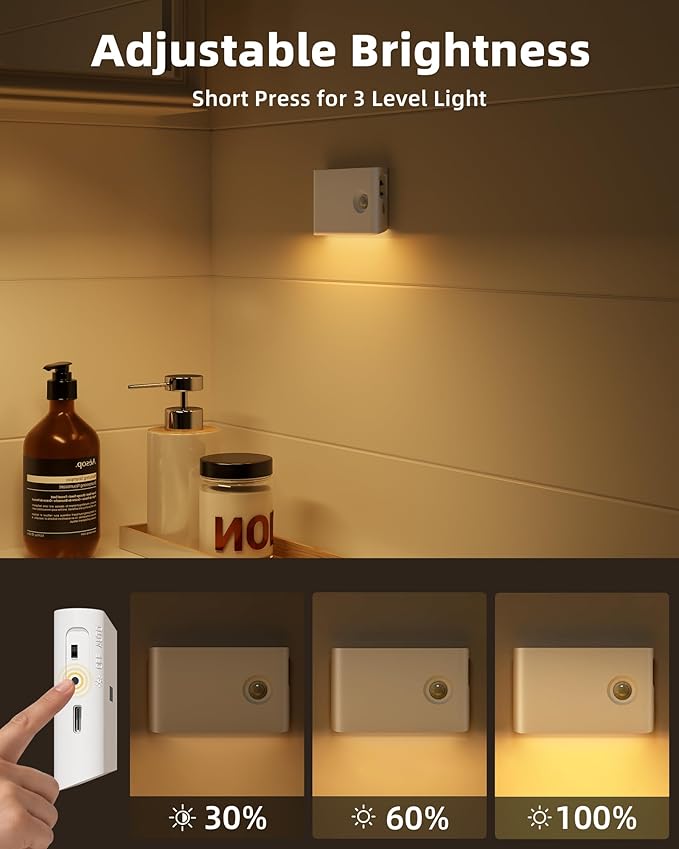 EZVALO Motion Sensor Stair Lights Indoor, Rechargeable Night Lights - Image 6