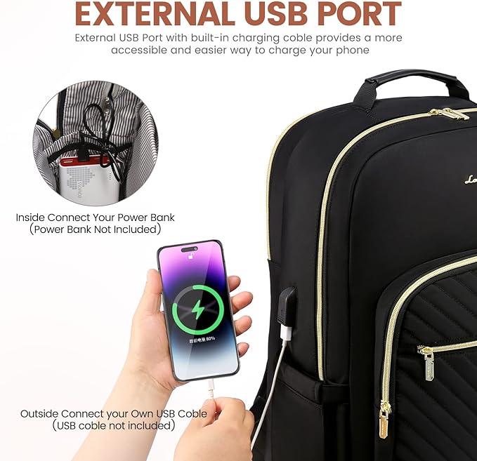 LOVEVOOK Laptop Backpack for Women 17.3 inch, Cute Womens Travel Backpack Purse - Image 5