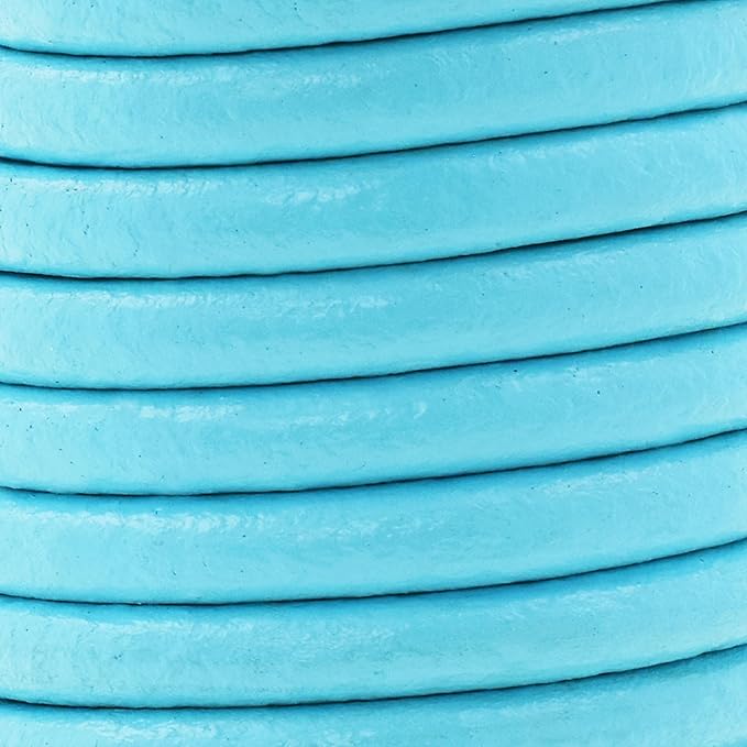 Mandala Crafts Round Genuine Turquoise Leather Cord - Image 3