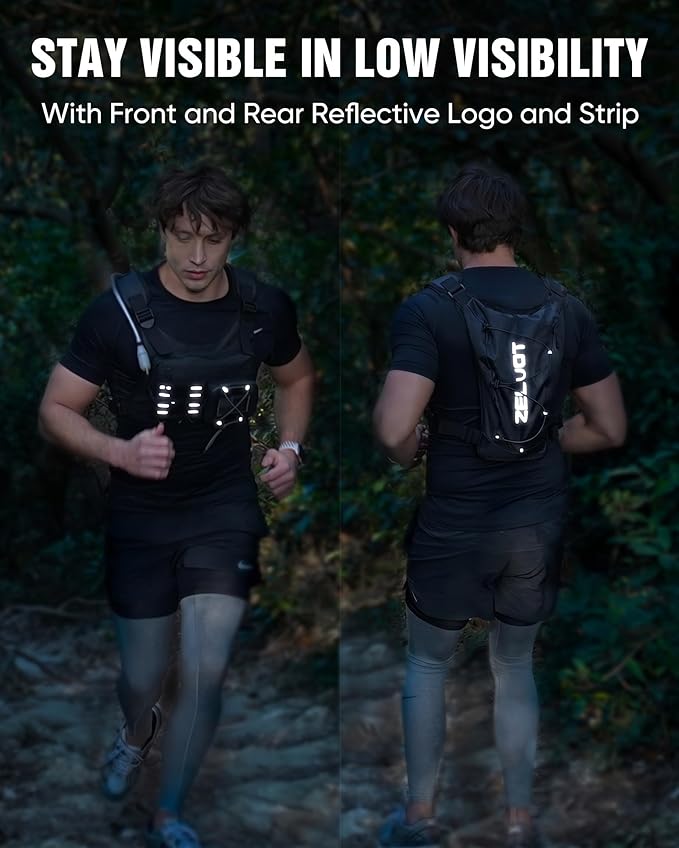Zelvot Running Vest with 2L Water Bladder, Hydration Backpack, U.S. Original - Image 4