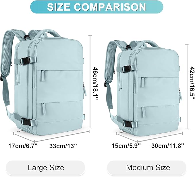 coofay Large Personal Item Travel Backpack - Image 2