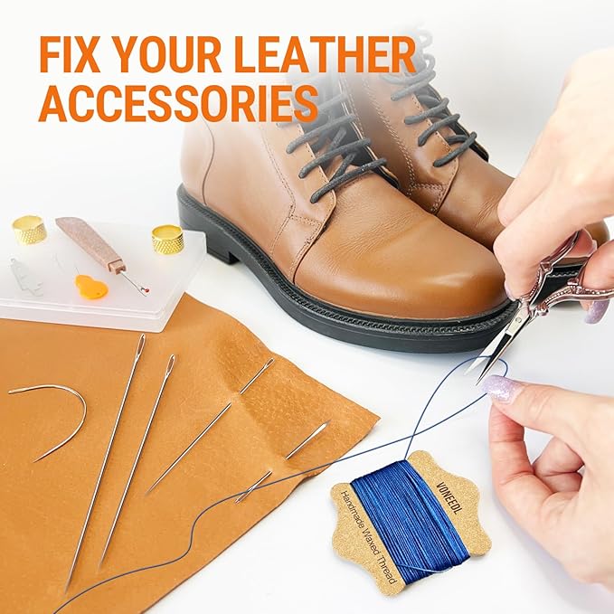 Upholstery Repair Kit: Waxed Sewing Thread & Heavy Duty Needles - Image 5