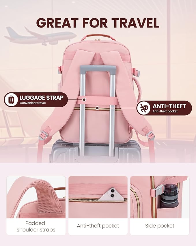 LOVEVOOK Travel Backpack for Women & Men 40L, Airline Approved Carry On - Image 6