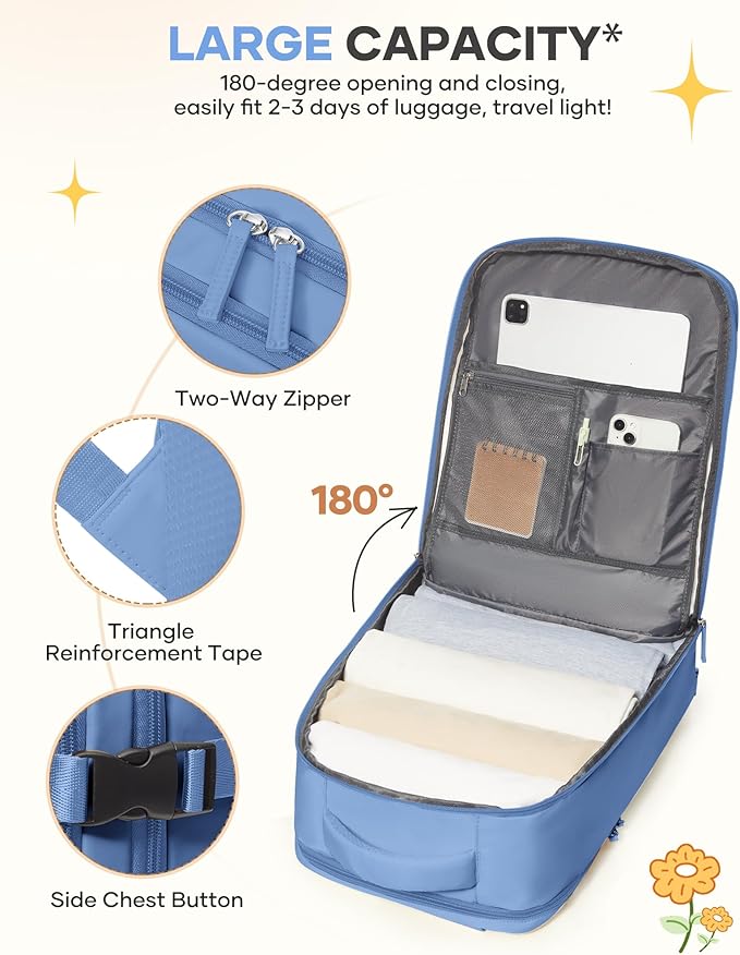 Travel Backpack for Women Airline Approved Carry on Backpack for Airplanes - Image 5