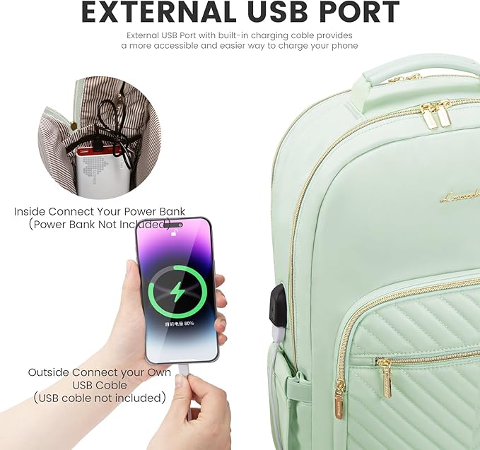 LOVEVOOK Laptop Backpack for Women 15.6 inch, Cute Womens Travel Backpack Purse - Image 5