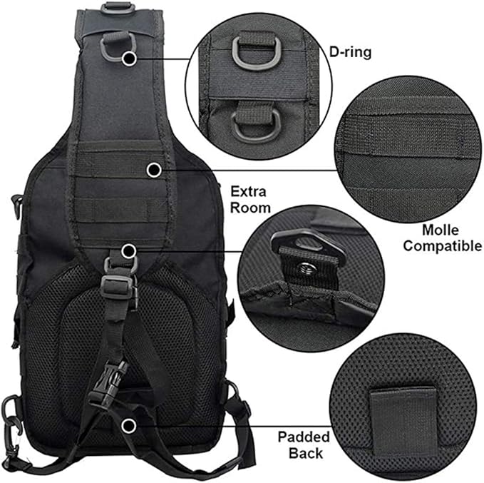 hopopower Tactical Sling Bag, Sport Bag Military Rover Shoulder Backpack EDC - Image 4