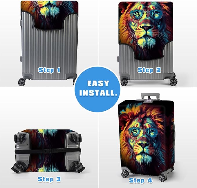 Luggage Cover Protector for 19-20 Inch Suitcases, TSA Approved Elastic Travel - Image 6