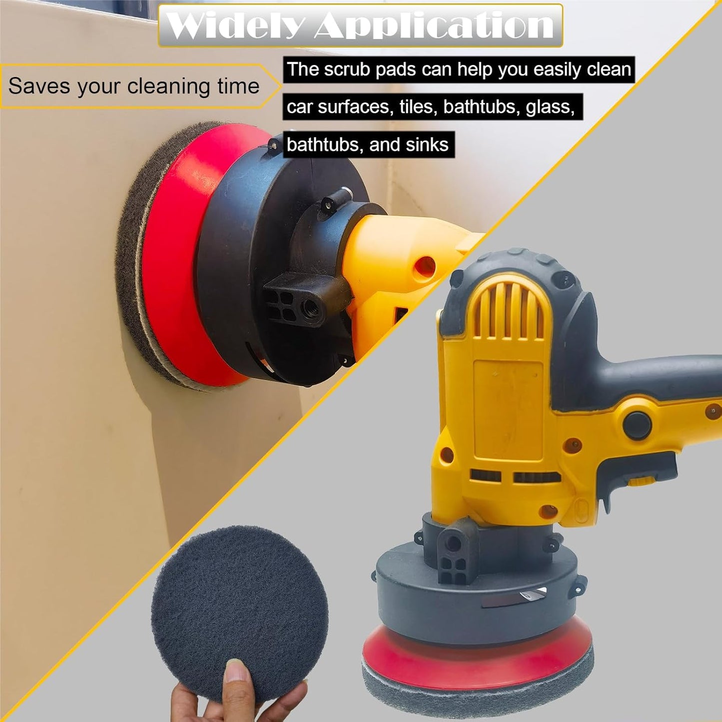 15 PCS 5 Inch Hoop and Loop Multipurpose Scrubber Scouring Pads - Flocking Scuff Pads, 400 800 2000 Grits Conditioning Discs Polishing Pads for Furniture Automotive Cleaning, Rust Removal