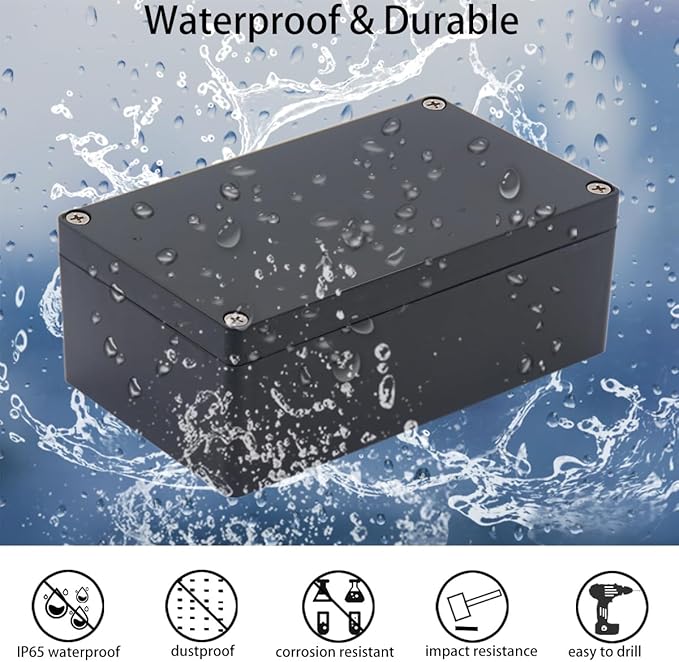 2 Pack Project Box Waterproof Plastic Junction Box ABS IP65 Electronic Project - Image 6